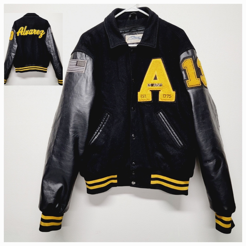 VTG Sterling Chenille Dallas Texas  Men's Sz M Wool Letterman Varsity Jacket